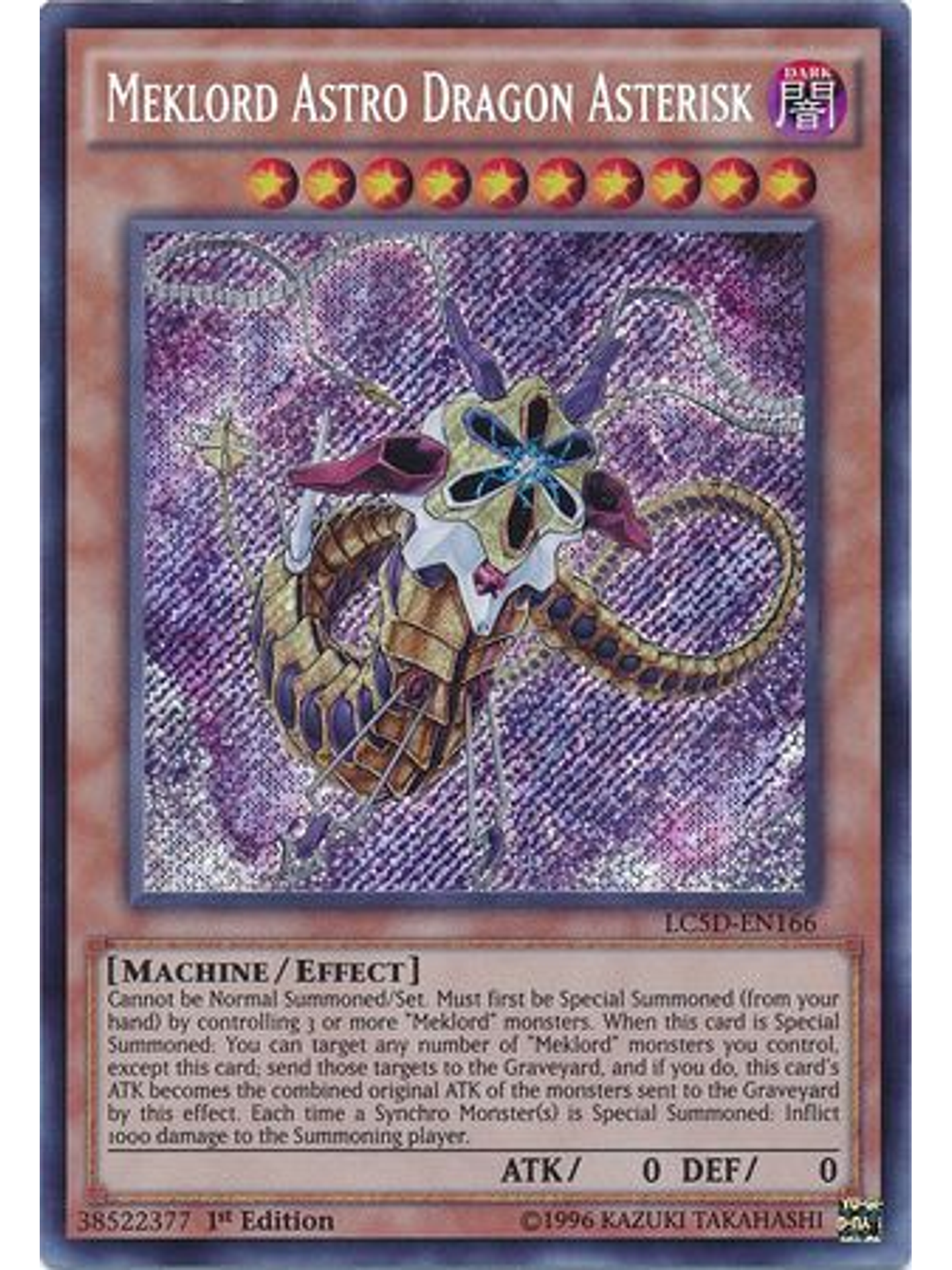 Meklord Astro Dragon Asterisk - LC5D-EN166 - Secret Rare 1st Edition 1