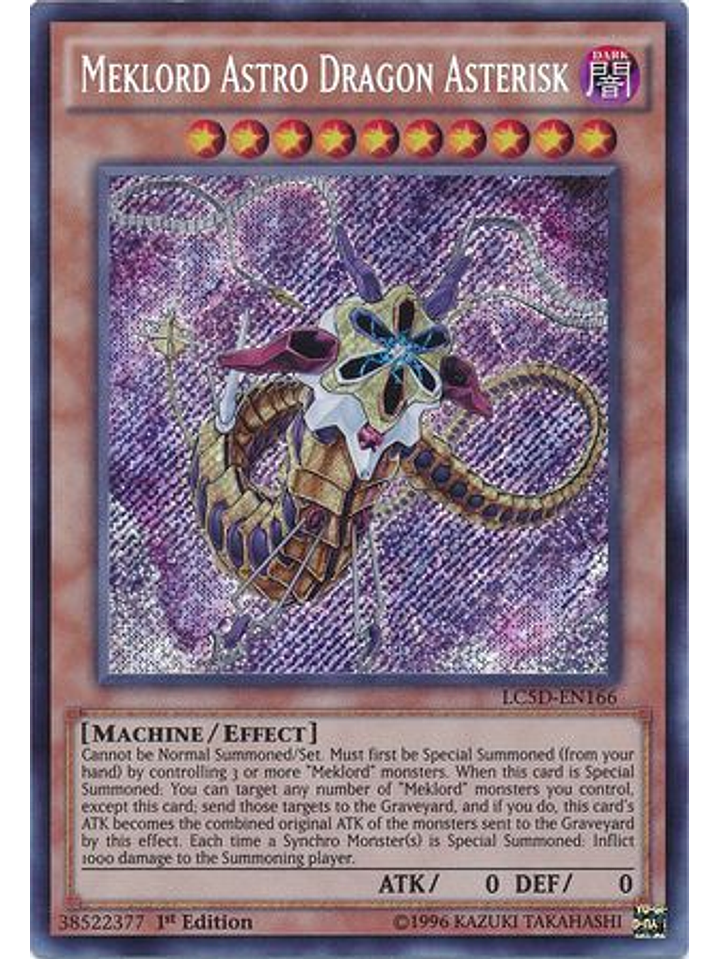Meklord Astro Dragon Asterisk - LC5D-EN166 - Secret Rare 1st Edition 1