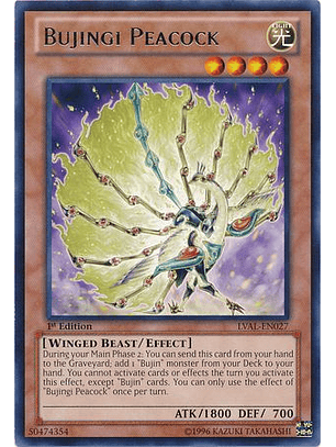 Bujingi Peacock - LVAL-EN027 - Rare 1st Edition