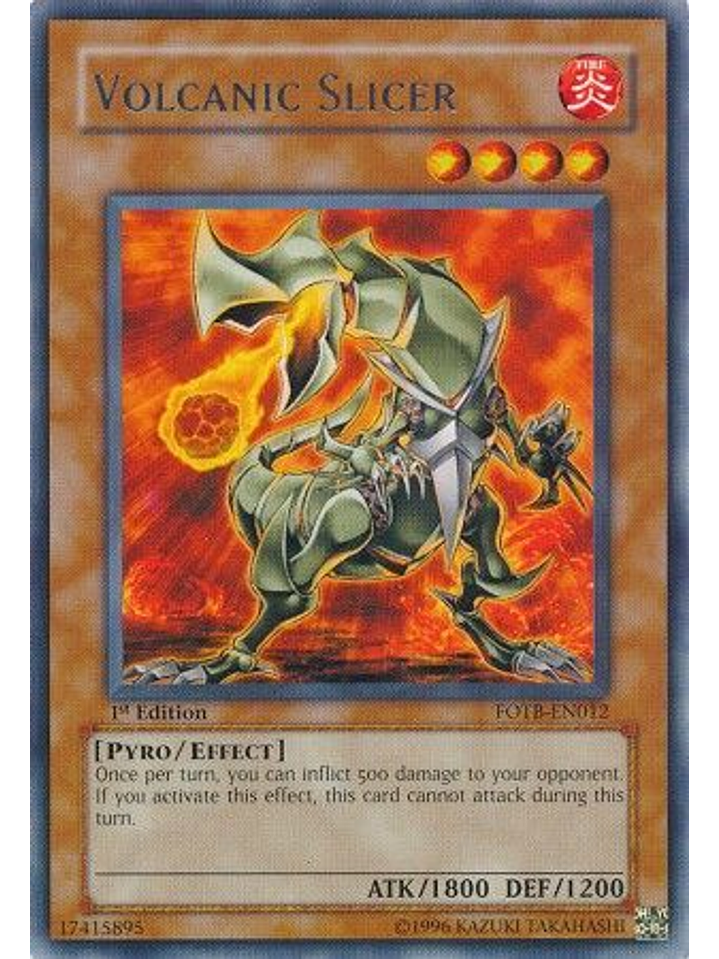 Volcanic Slicer - FOTB-EN012 - Rare 1st Edition 1