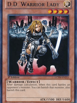 D.D. Warrior Lady - LCYW-EN215 - Rare 1st Edition