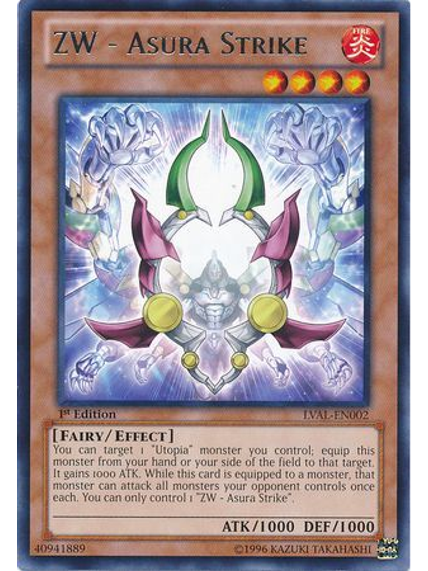 ZW - Asura Strike - LVAL-EN002 - Rare 1st Edition 1