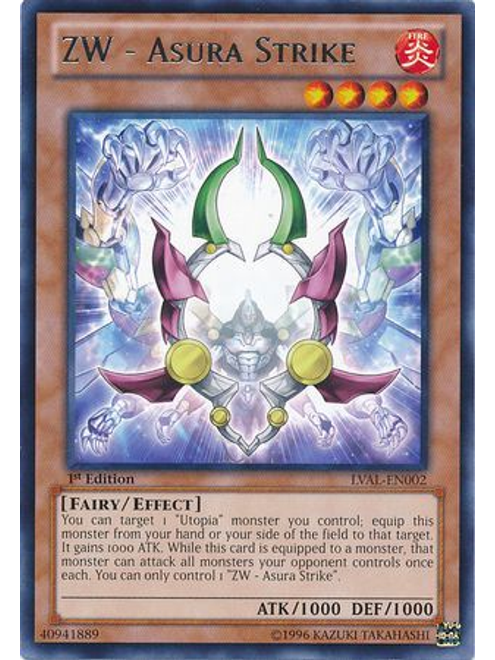 ZW - Asura Strike - LVAL-EN002 - Rare 1st Edition 1