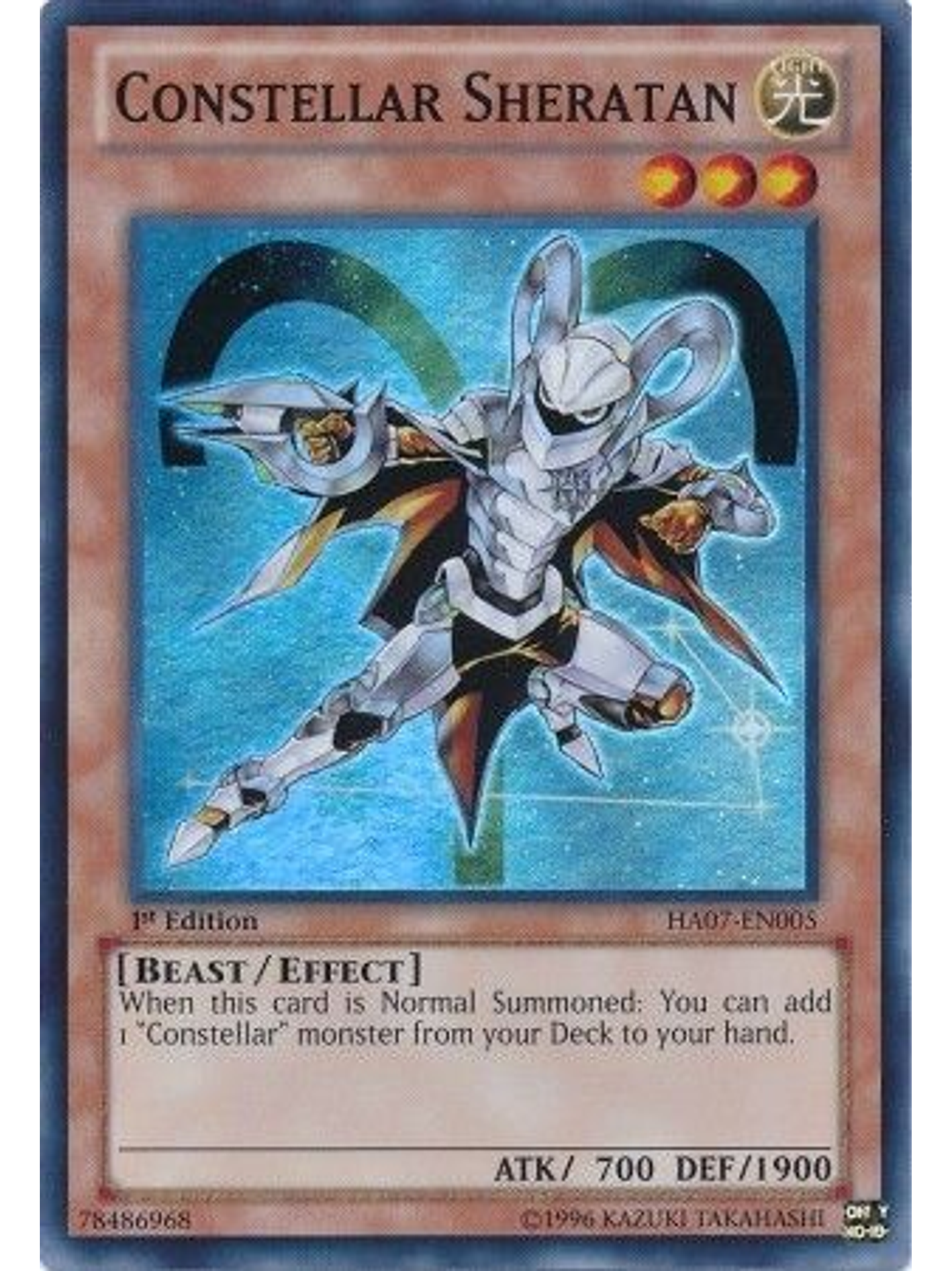Constellar Sheratan - HA07-EN005 - Super Rare 1st Edition 1