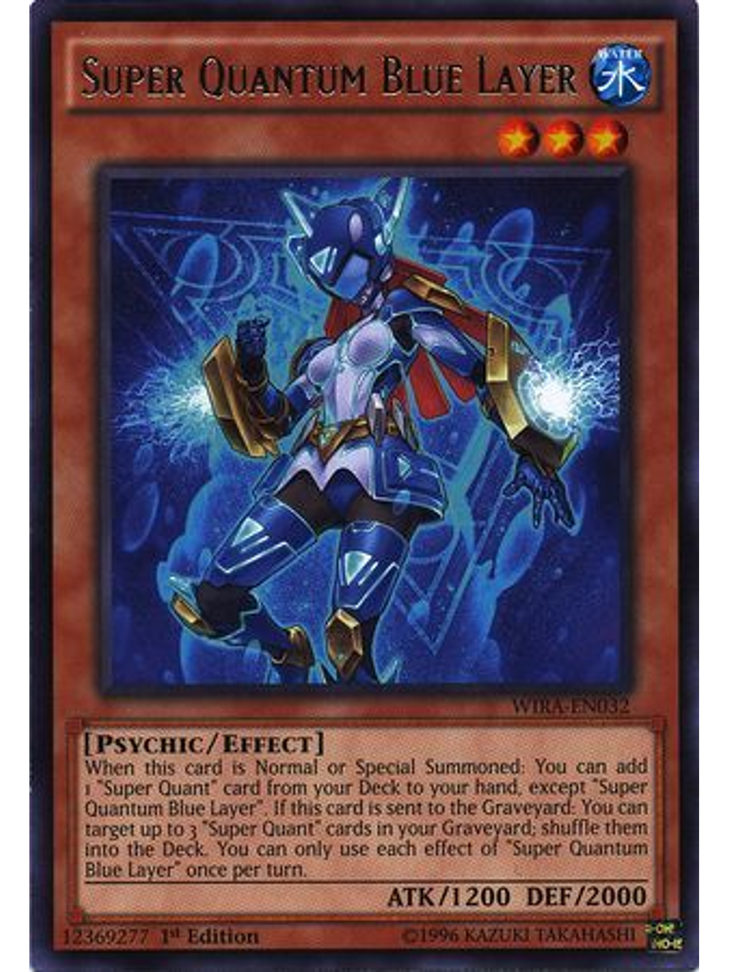 Super Quantum Blue Layer - WIRA-EN032 - Rare 1st Edition 1