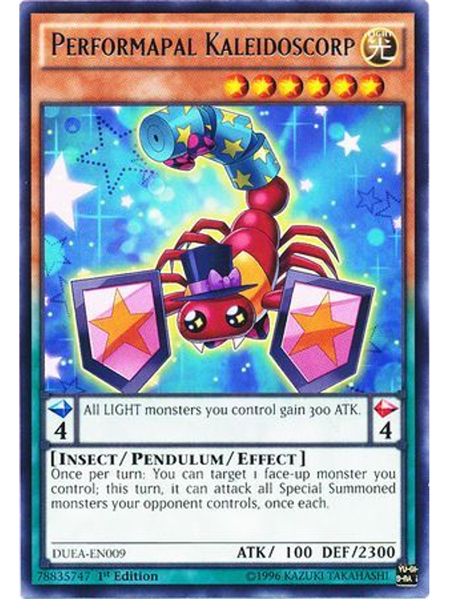 Performapal Kaleidoscorp - DUEA-EN009 - Rare 1st Edition 1