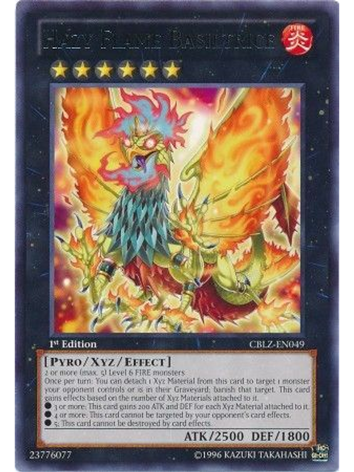 Hazy Flame Basiltrice - CBLZ-EN049 - Rare 1st Edition 1