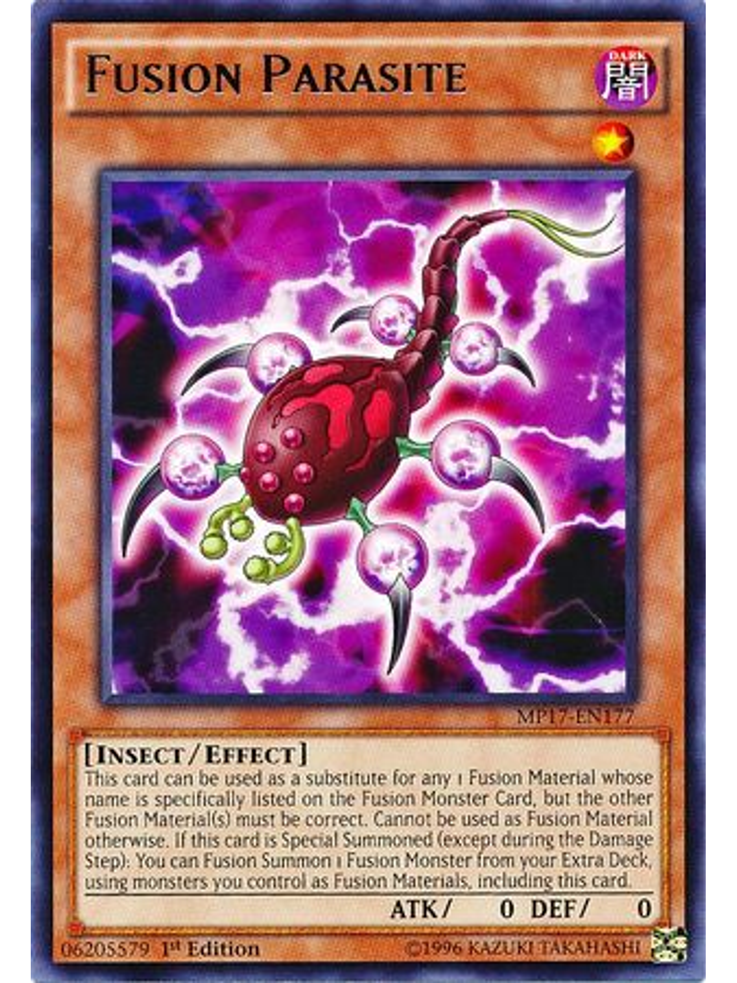 Fusion Parasite - MP17-EN177 - Rare 1st Edition 1