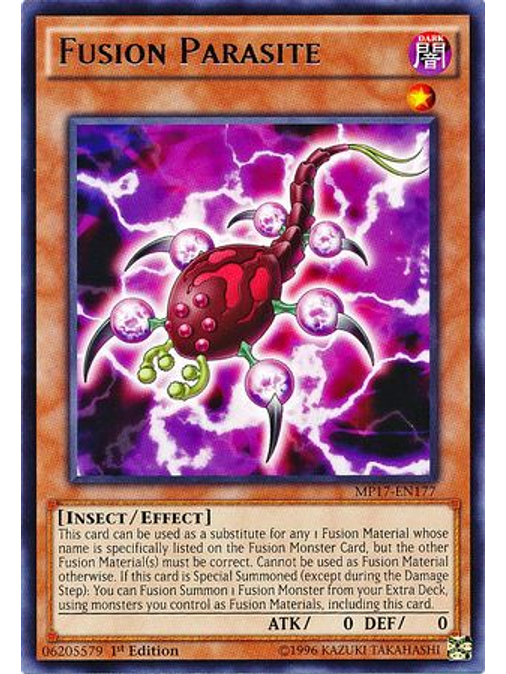 Fusion Parasite - MP17-EN177 - Rare 1st Edition 1