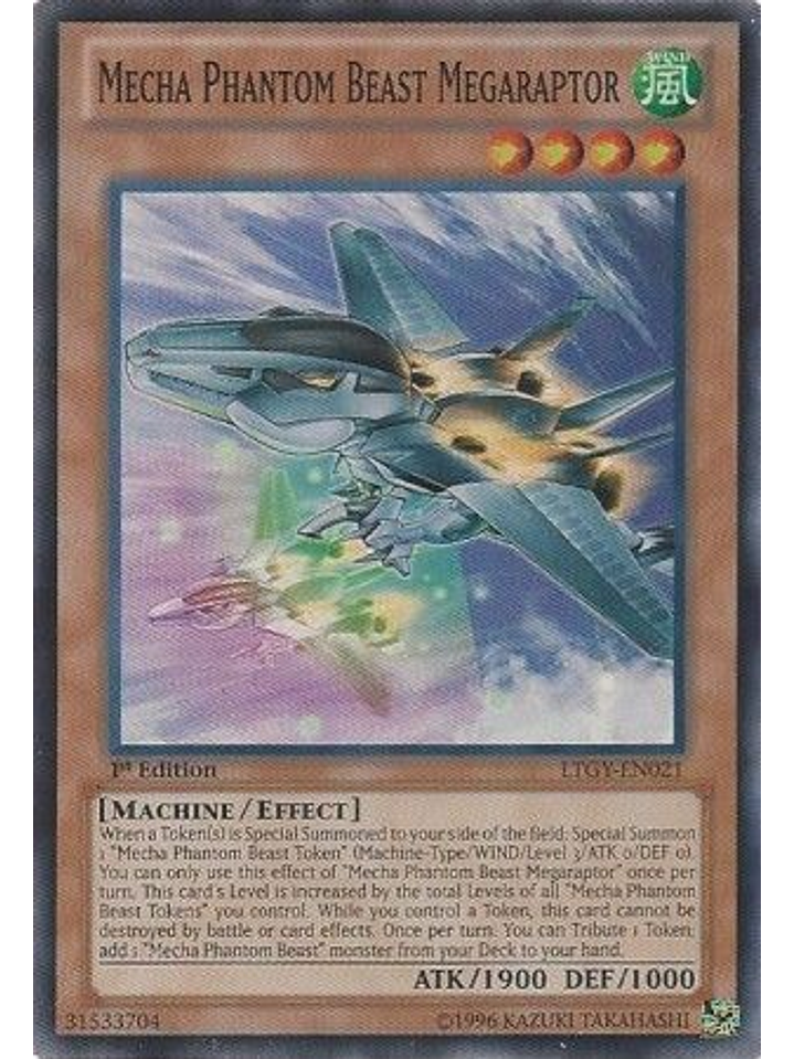 Mecha Phantom Beast Megaraptor - LTGY-EN021 - Super Rare 1st Edition 1