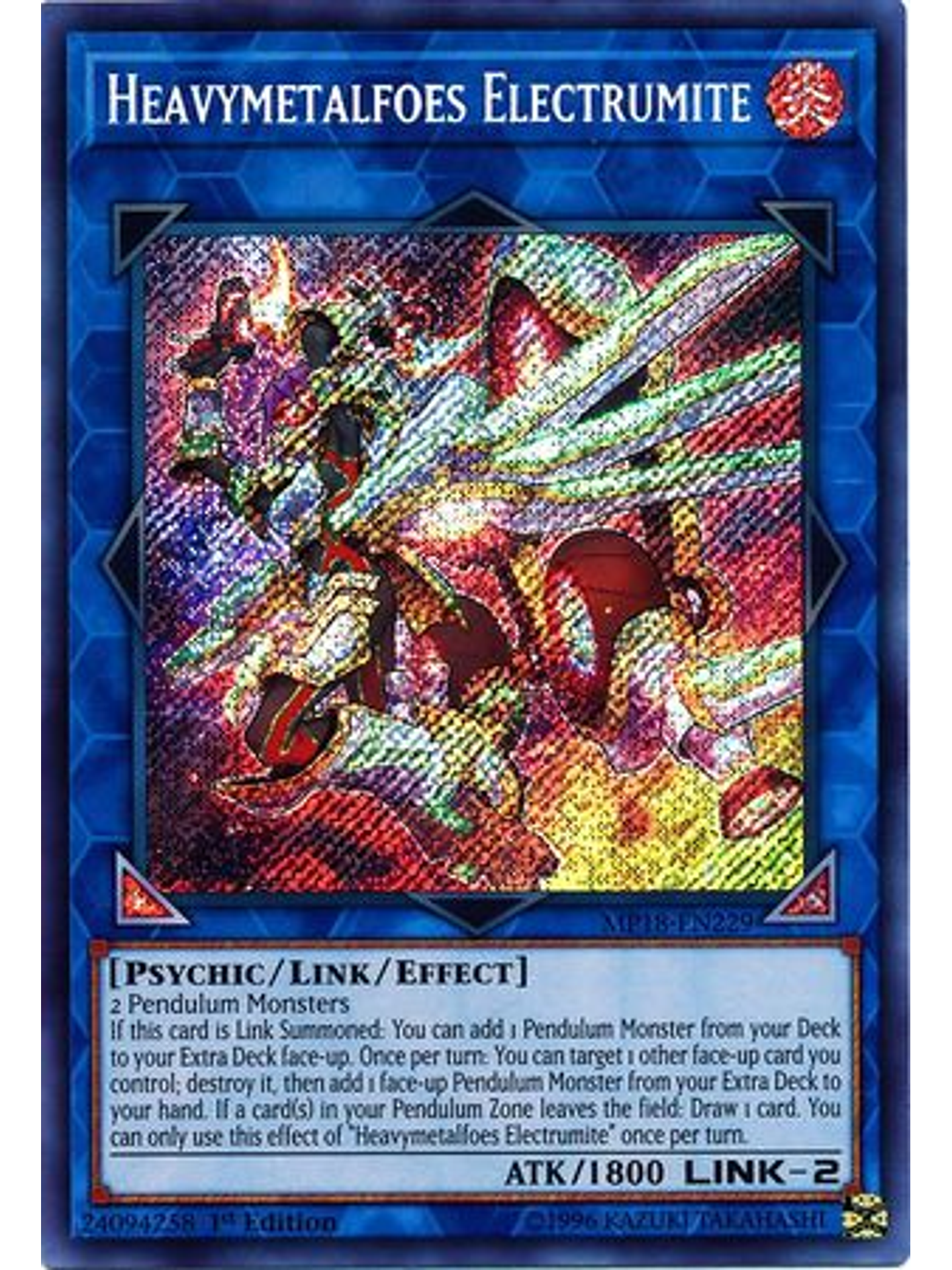 Heavymetalfoes Electrumite - MP18-EN229 - Secret Rare 1st Edition 1