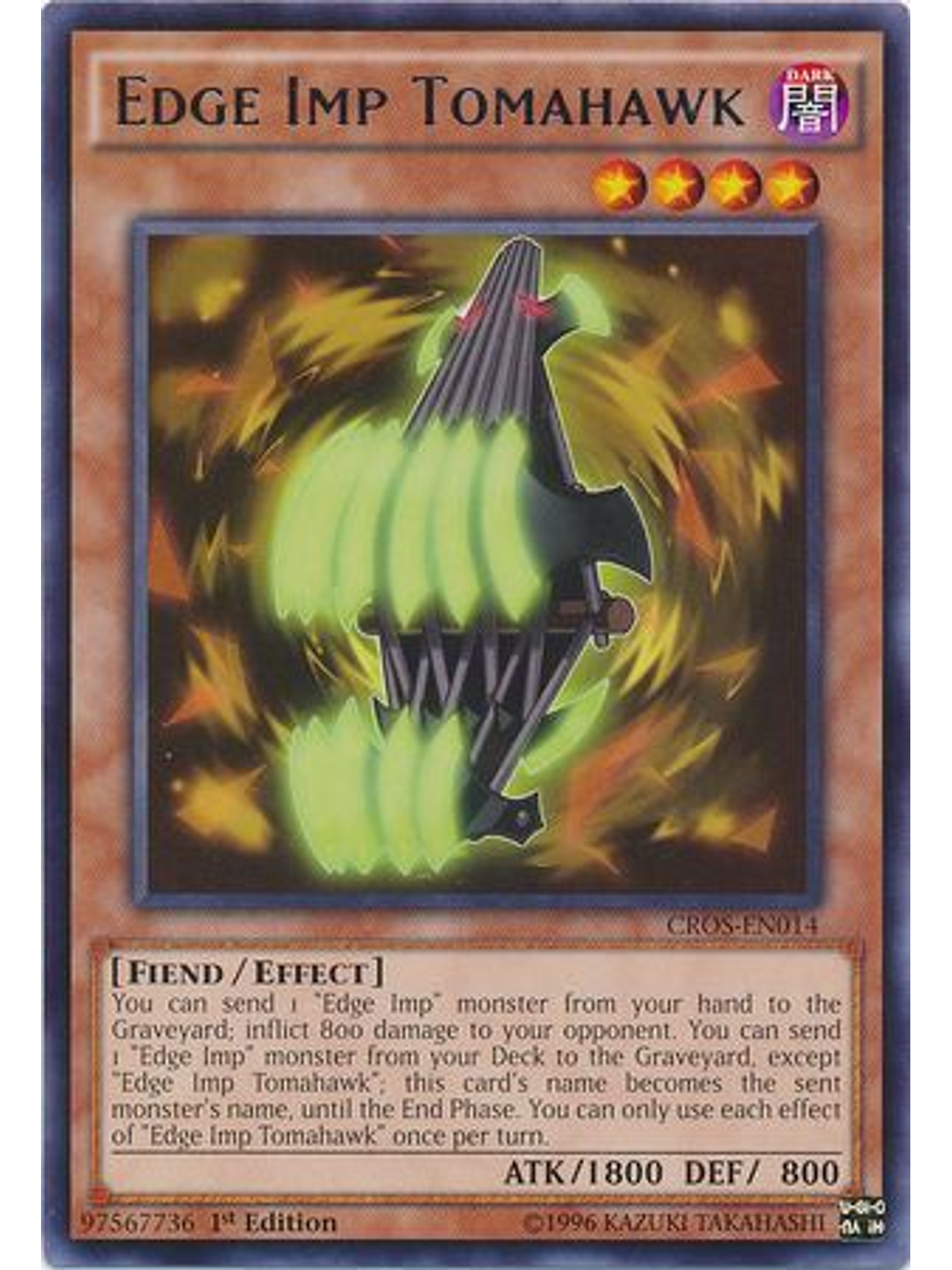 Edge Imp Tomahawk - CROS-EN014 - Rare 1st Edition 1