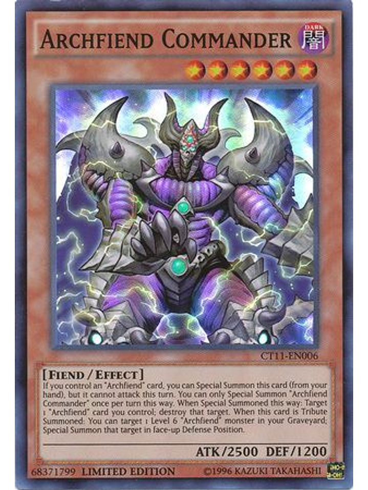 Archfiend Commander - CT11-EN006 - Super Rare 1