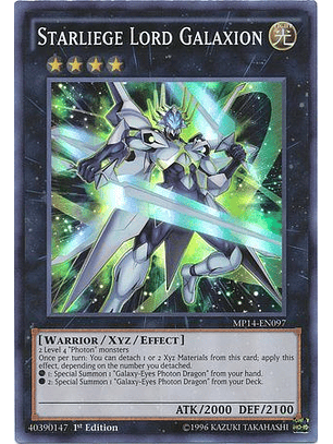 Starliege Lord Galaxion - MP14-EN097 - Super Rare 1st Edition