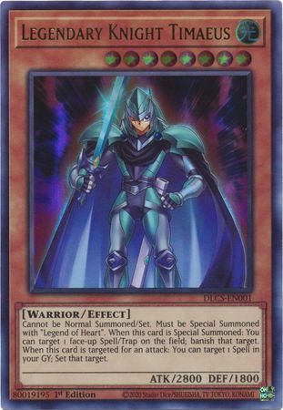 Legendary Knight Timaeus (Blue) - DLCS-EN001 - Ultra Rare 1st Edition