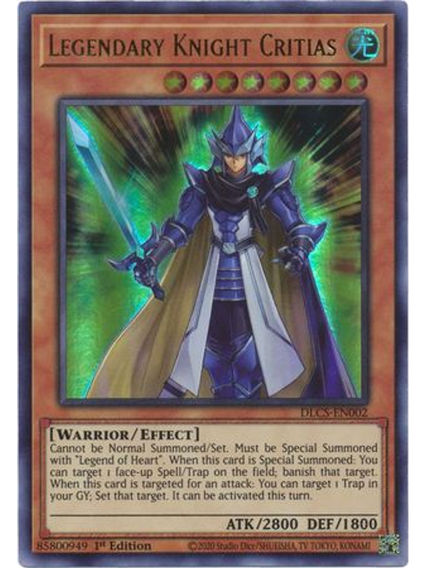 Legendary Knight Critias - DLCS-EN002 - Ultra Rare 1st Edition 1