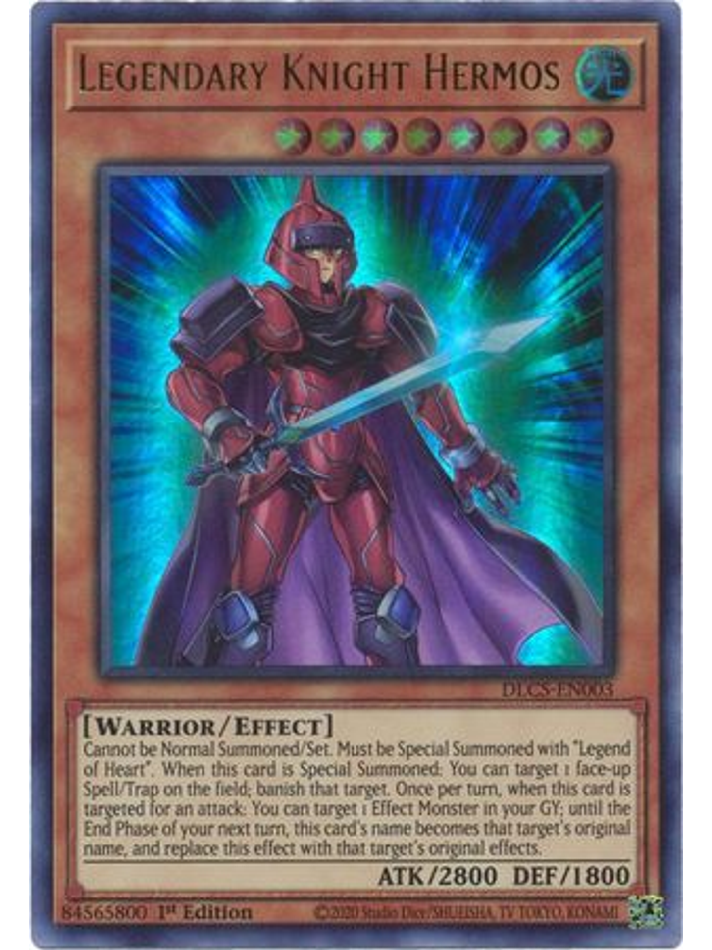Legendary Knight Hermos (Purple) - DLCS-EN003 - Ultra Rare 1st Edition 1