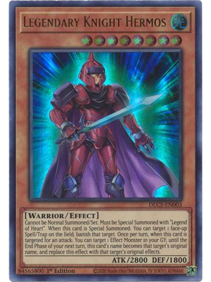 Legendary Knight Hermos (Purple) - DLCS-EN003 - Ultra Rare 1st Edition 1