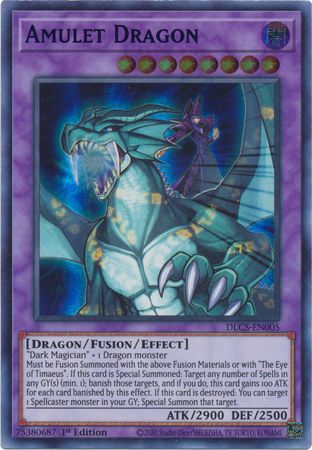 Amulet Dragon (Blue) - DLCS-EN005 - Ultra Rare 1st Edition