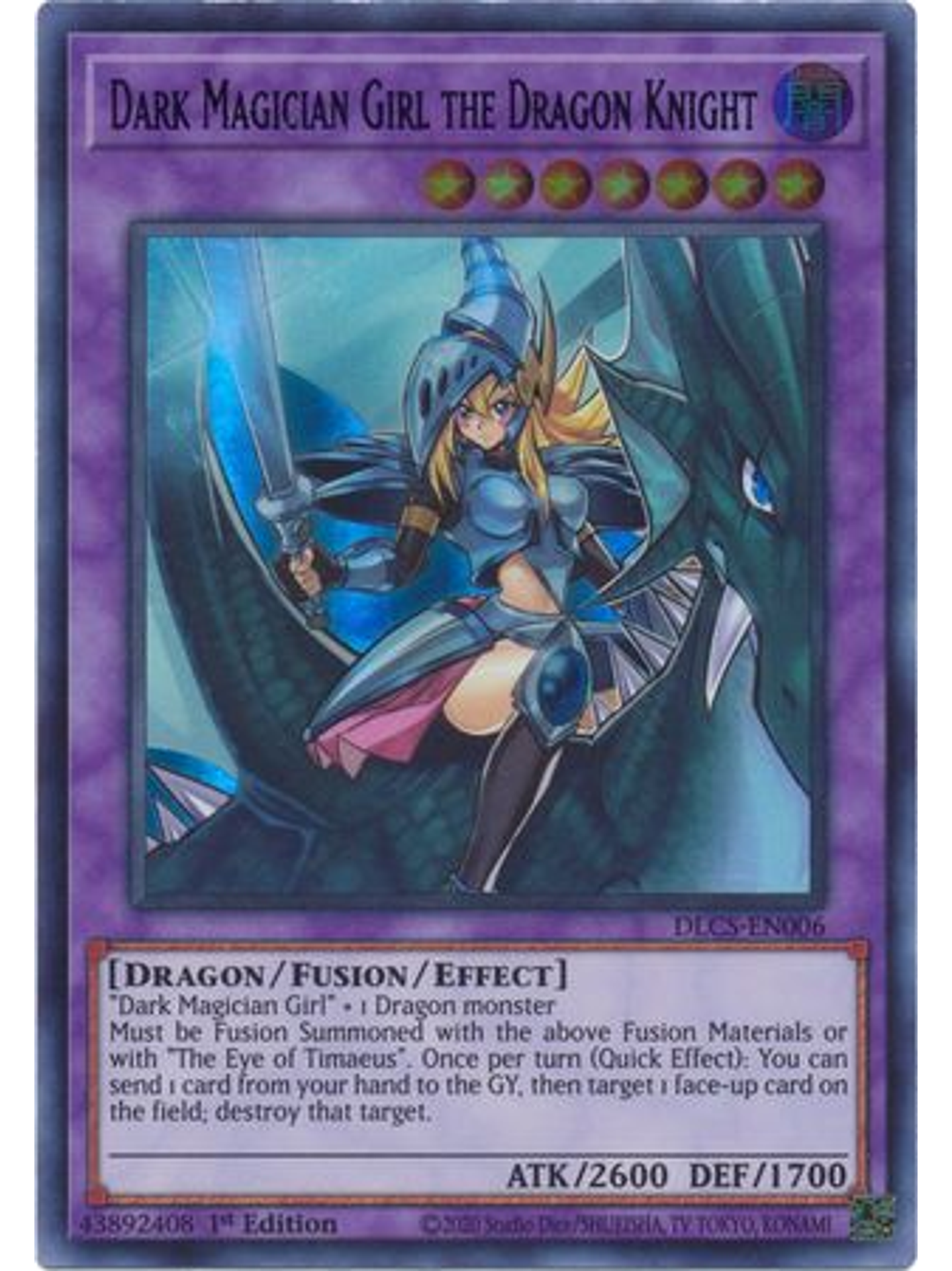 Dark Magician Girl the Dragon Knight - DLCS-EN006 - Ultra Rare 1st Edition 1