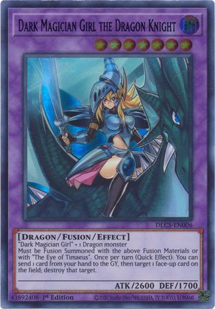 Dark Magician Girl the Dragon Knight (Green) - DLCS-EN006 - Ultra Rare 1st Edition