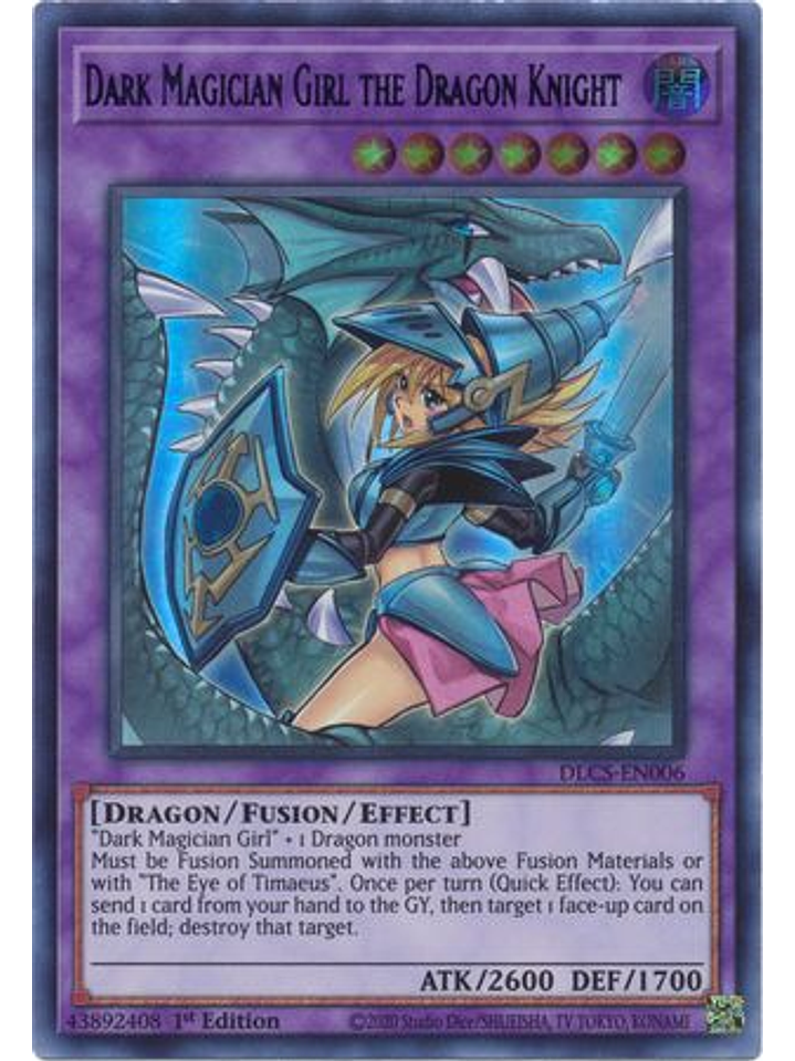 Dark Magician Girl the Dragon Knight (Purple Alt. Art) - DLCS-EN006 - UR 1st Edition 1
