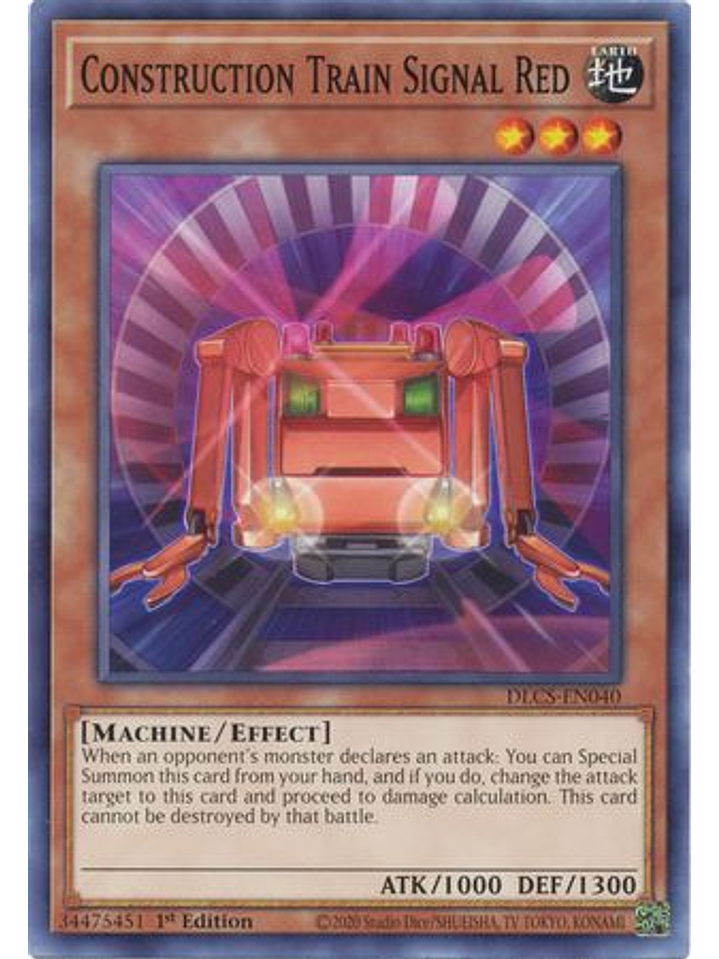 Construction Train Signal Red - DLCS-EN040 - Common 1st Edition 1