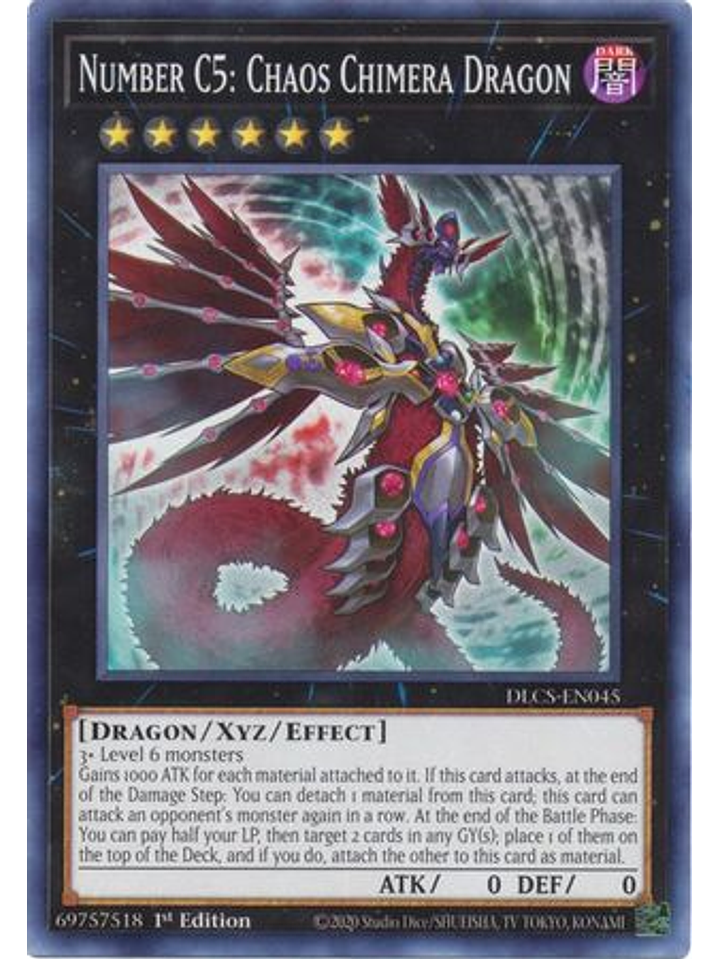 Number C5: Chaos Chimera Dragon - DLCS-EN045 - Common 1st Edition 1