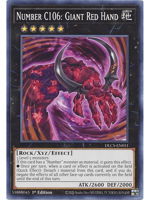 Number C106: Giant Red Hand - DLCS-EN051 - Common 1st Edition