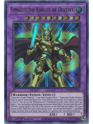 Timaeus the Knight of Destiny (Purple) - DLCS-EN054 - Ultra Rare 1st Edition