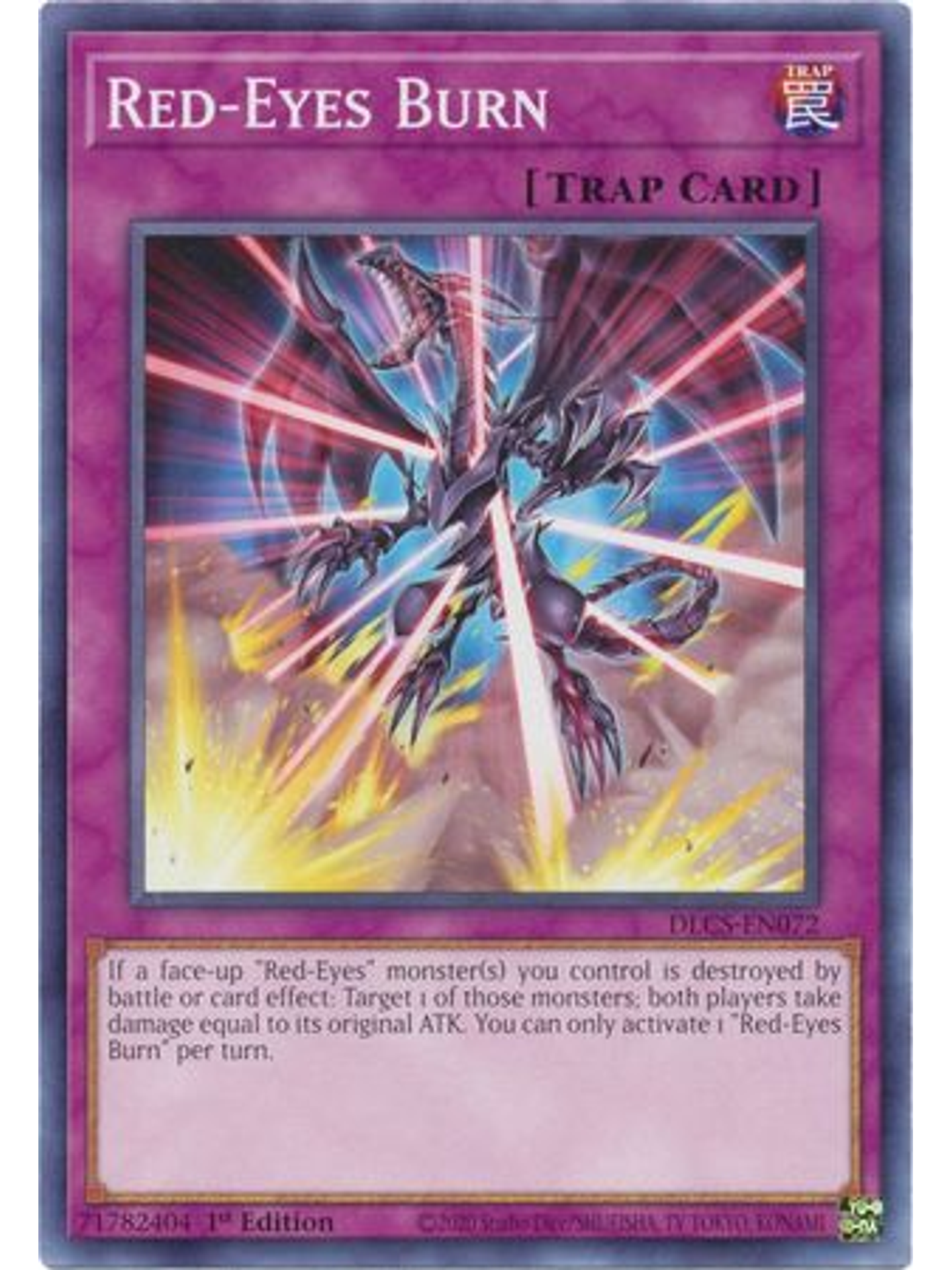 Red-Eyes Burn - DLCS-EN072 - Common 1st Edition 1