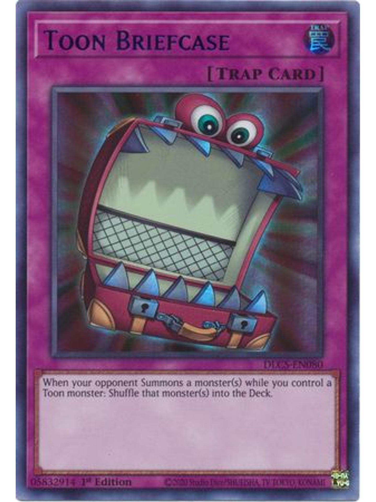 Toon Briefcase (Purple) - DLCS-EN080 - Ultra Rare 1st Edition 1