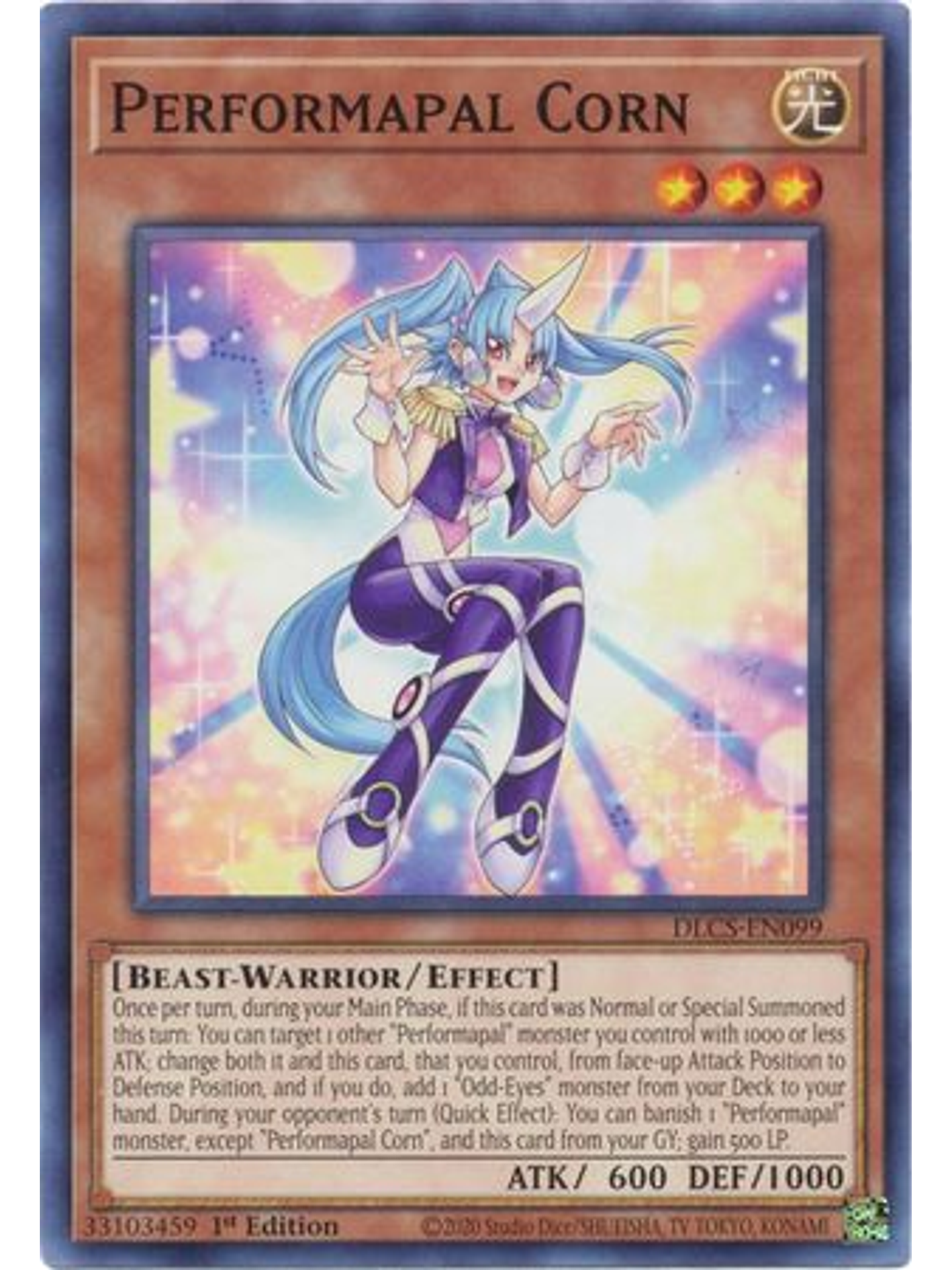 Performapal Corn - DLCS-EN099 - Common 1st Edition 1