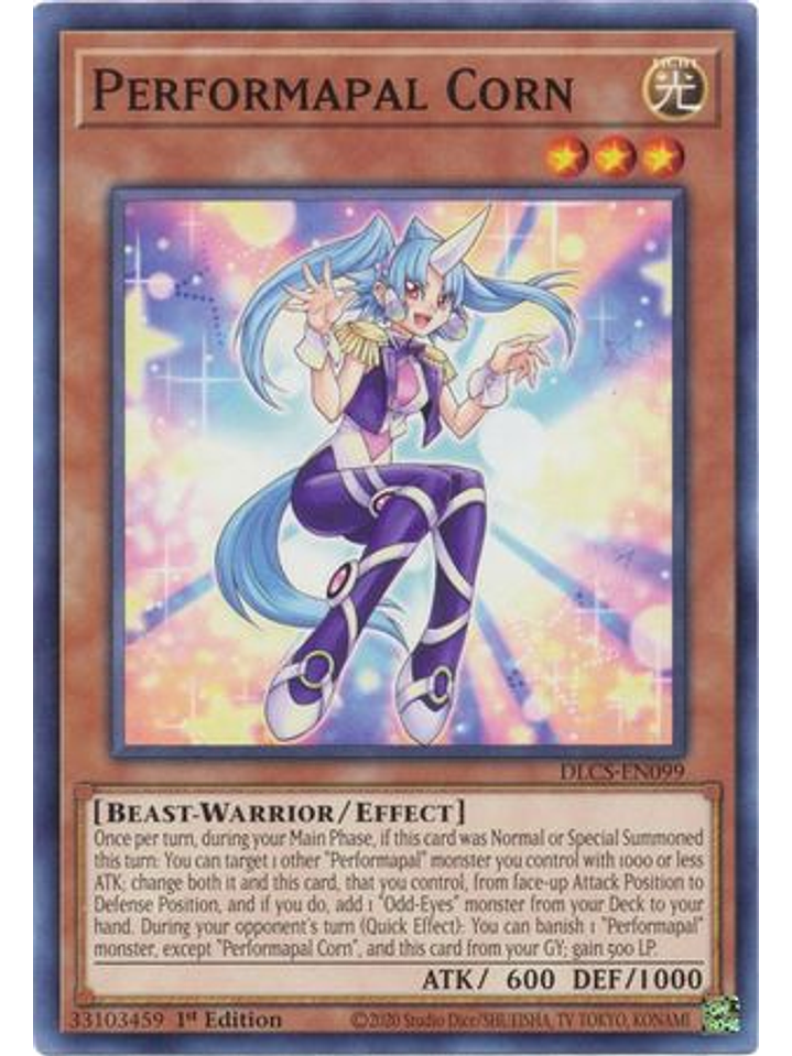 Performapal Corn - DLCS-EN099 - Common 1st Edition 1