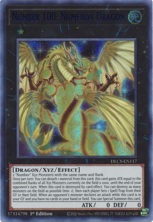 Number 100: Numeron Dragon - DLCS-EN117 - Ultra Rare 1st Edition