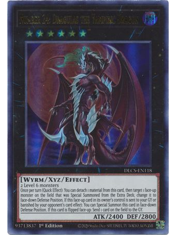 Number 24: Dragulas the Vampiric Dragon (Purple) - DLCS-EN118 - Ultra Rare 1st Edition 1