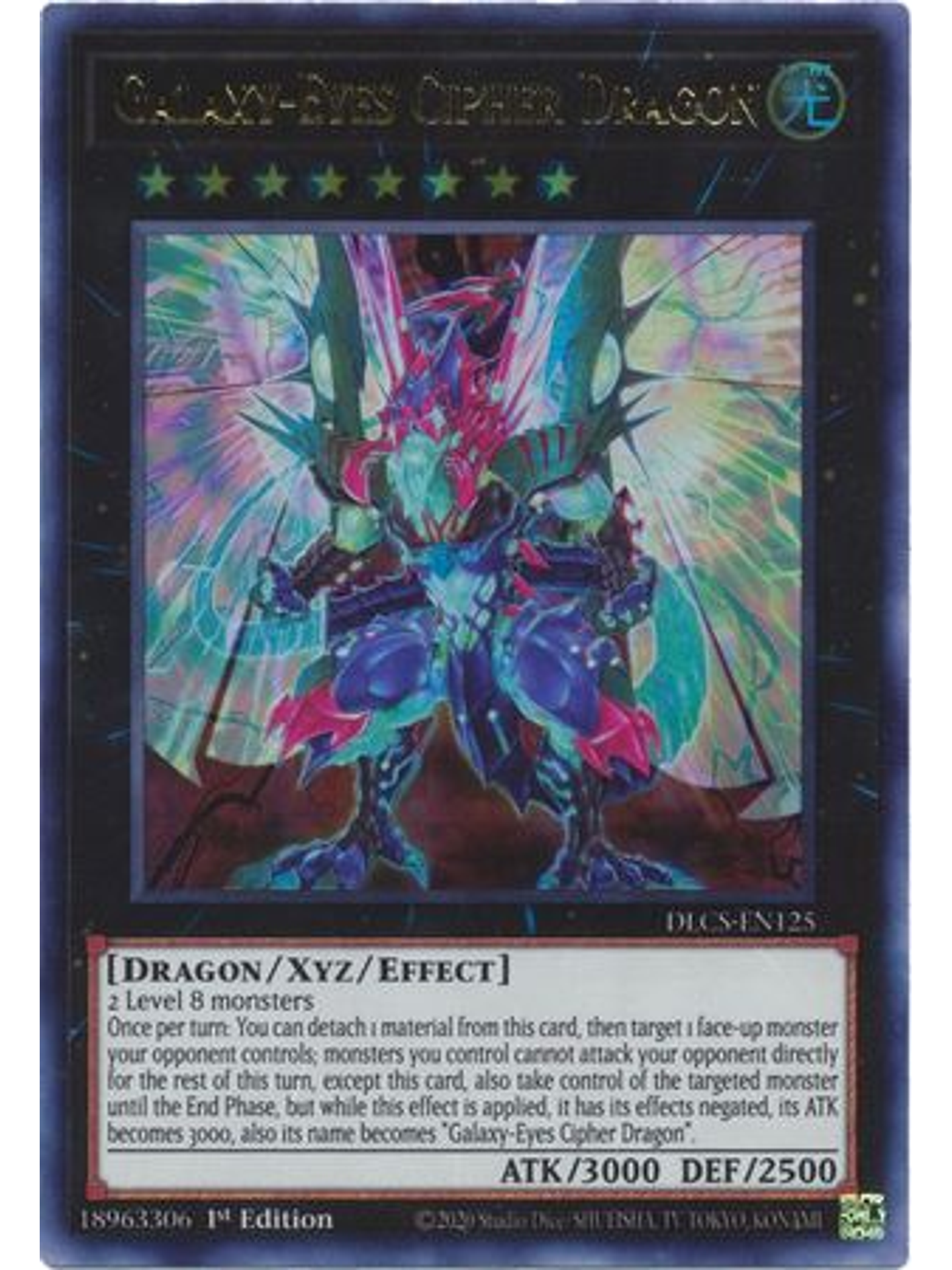 Galaxy-Eyes Cipher Dragon (Purple) - DLCS-EN125 - Ultra Rare 1st Edition 1
