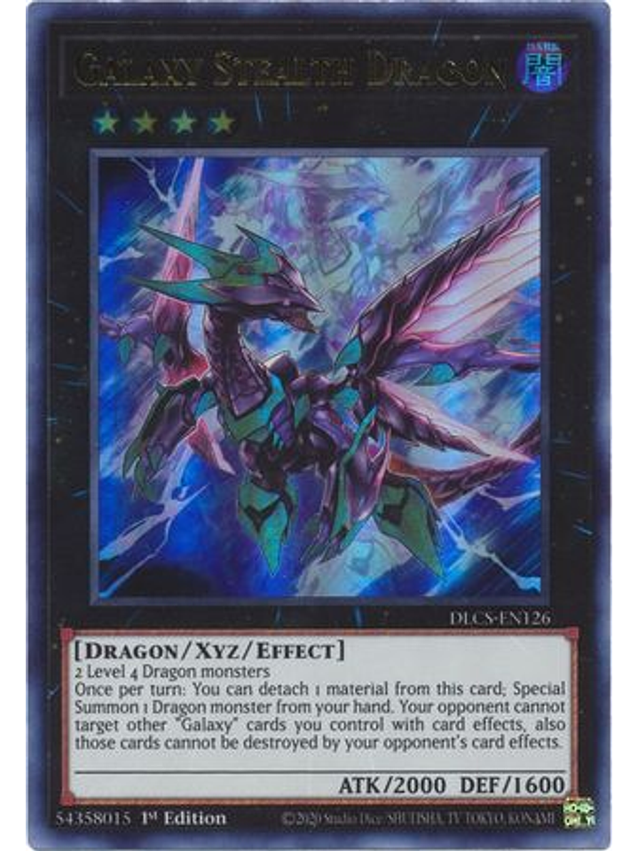 Galaxy Stealth Dragon (Blue) - DLCS-EN126 - Ultra Rare 1st Edition 1