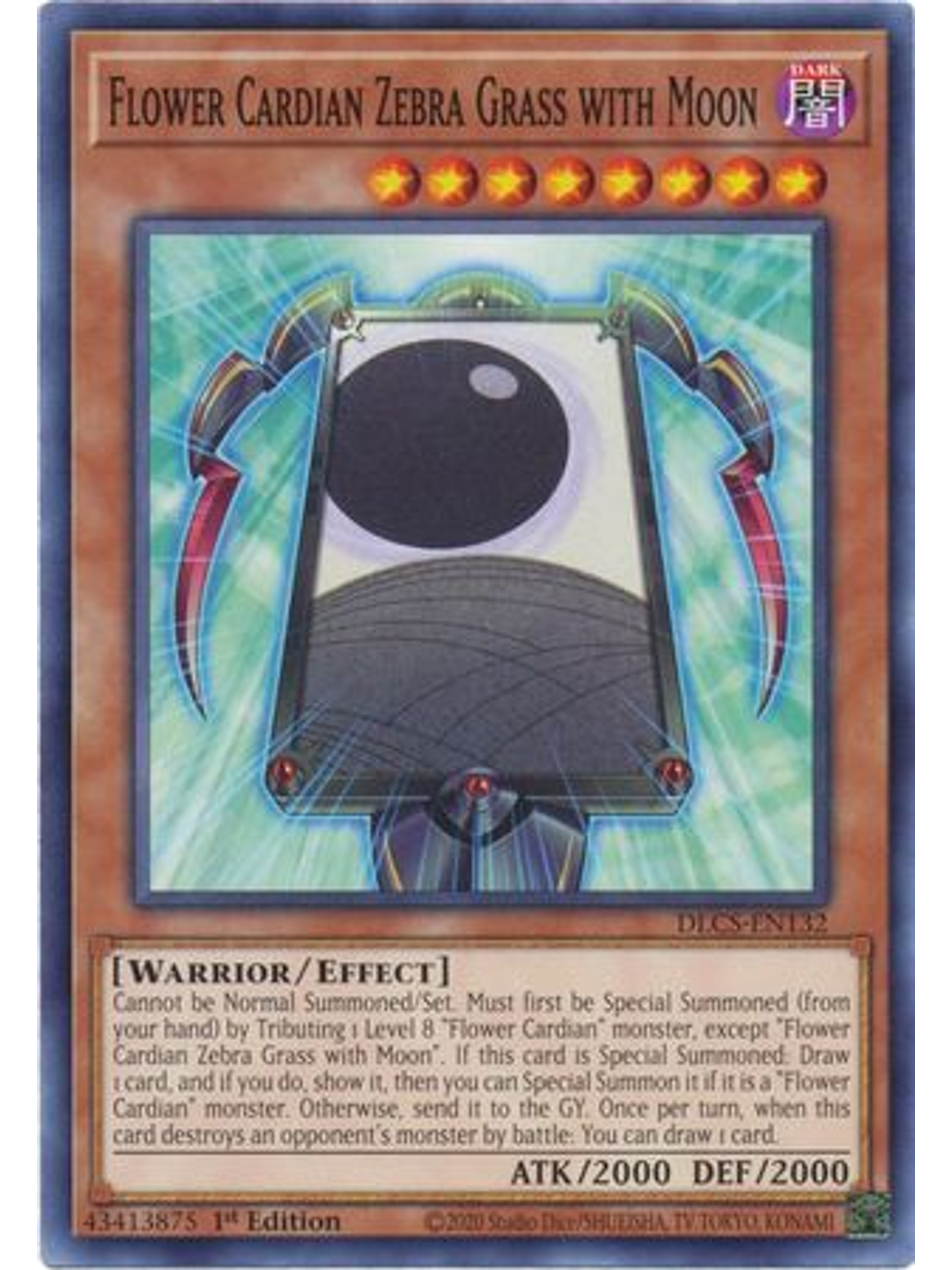 Flower Cardian Zebra Grass with Moon - DLCS-EN132 - Common 1st Edition 1