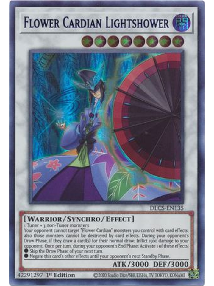 Flower Cardian Lightshower (Purple) - DLCS-EN135 - Ultra Rare 1st Edition 1