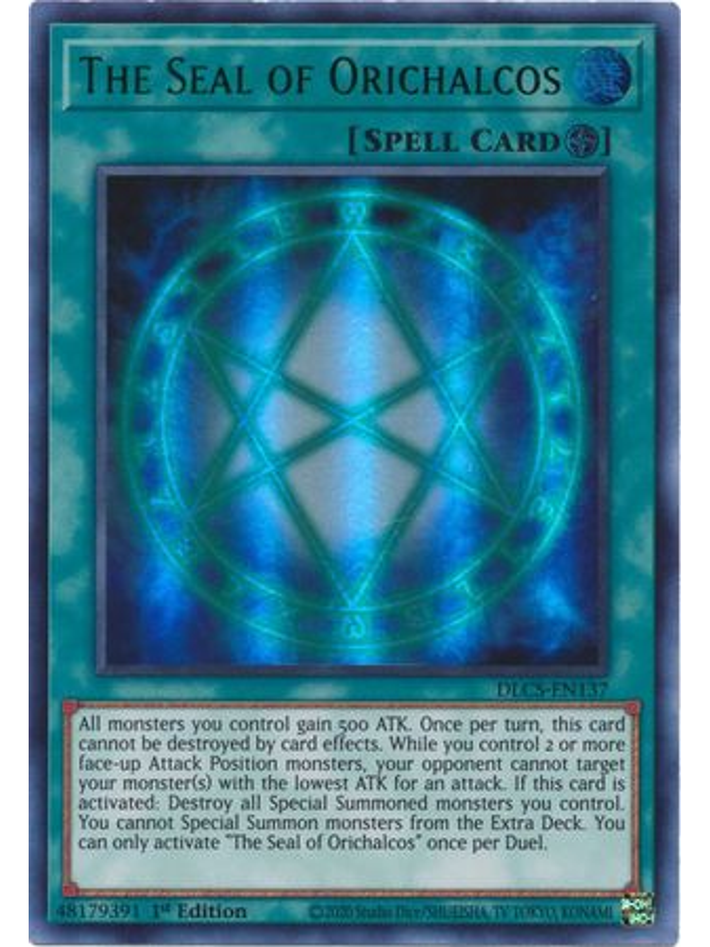 The Seal of Orichalcos - DLCS-EN137 - Ultra Rare 1st Edition 1