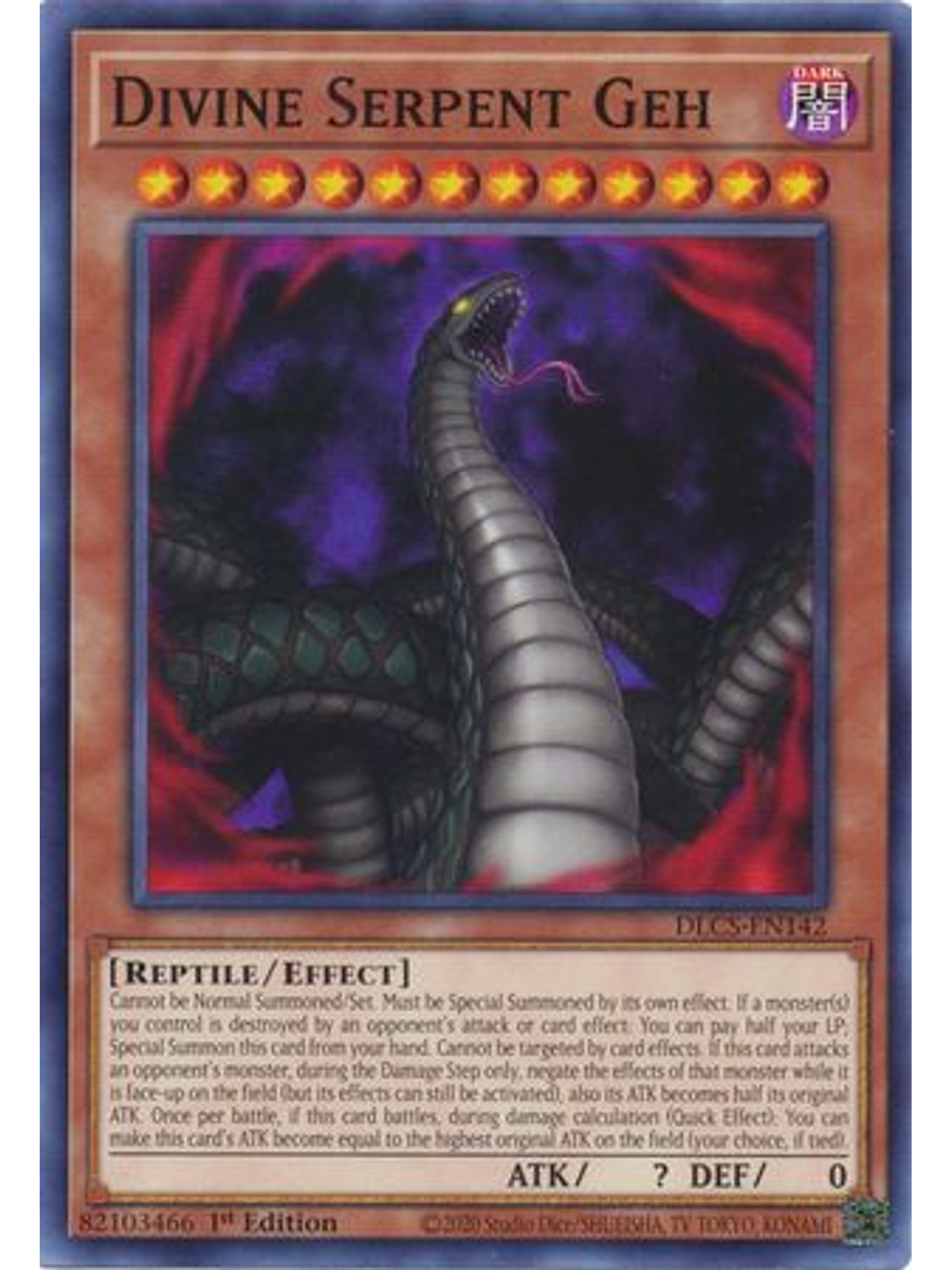 Divine Serpent Geh - DLCS-EN142 - Common 1st Edition 1