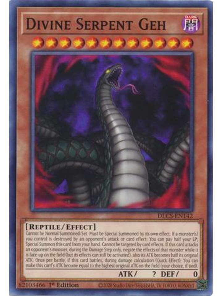 Divine Serpent Geh - DLCS-EN142 - Common 1st Edition 1