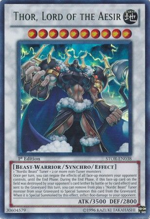 Thor, Lord of the Aesir - STOR-EN038 - Ultra Rare 1st Edition