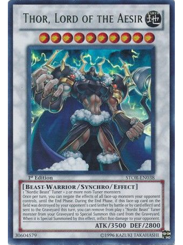 Thor, Lord of the Aesir - STOR-EN038 - Ultra Rare 1st Edition 1