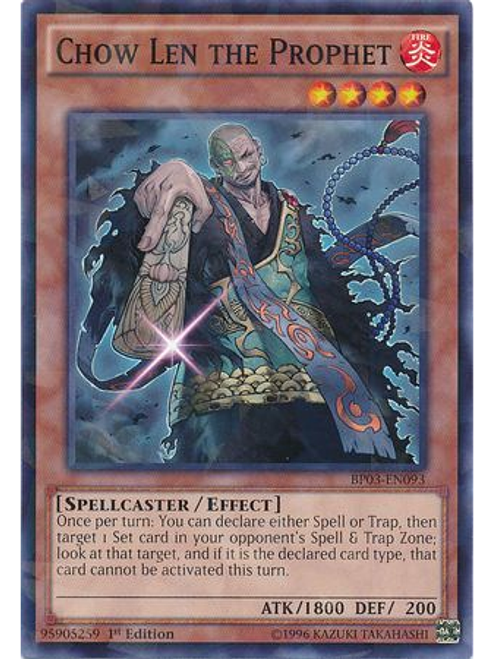 Chow Len the Prophet - BP03-EN093 - Shatterfoil Rare 1st Edition 1