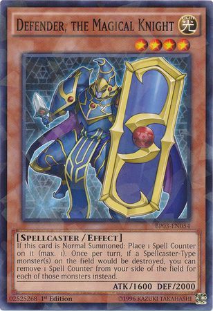 Defender, the Magical Knight - BP03-EN054 - Shatterfoil Rare 1st Edition
