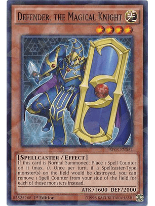 Defender, the Magical Knight - BP03-EN054 - Shatterfoil Rare 1st Edition