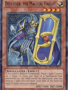 Defender, the Magical Knight - BP03-EN054 - Shatterfoil Rare 1st Edition