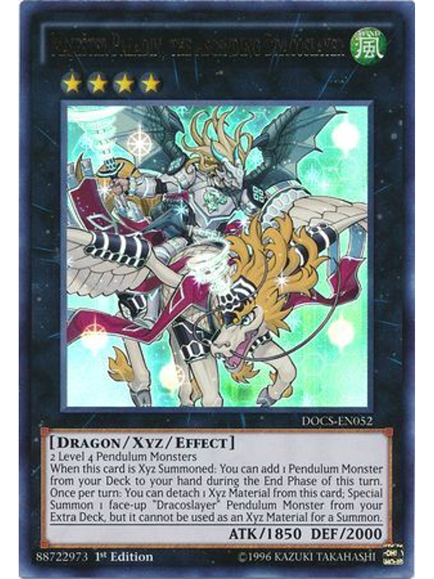 Majester Paladin, the Ascending Dracoslayer - DOCS-EN052 - Ultra Rare 1st Edition 1